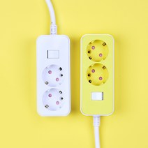 아이정 더좋은 멀티탭 통합 절전형 2구 짧은선, 화이트, 50CM