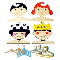 뷸라뷸라 아기옷걸이 유아옷걸이 아이옷걸이 집꾸미기 출산 백일 돌 선물 종이 친환경 플라스틱 아기, 1개, 왕자+네추럴행아