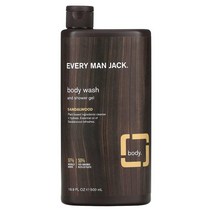 에브리 맨 잭 Every Man Jack 바디 워시 및 샤워젤 샌들우드 500ml(16.9fl oz), 5개