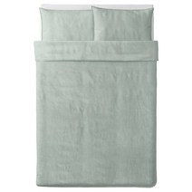 이케아 베리팔름이불커버+베개커버2 그린/스트라이프200x230(더블/퀸)/50x80 cm