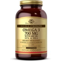 솔가 더블 스트렝스 오메가-3700mg 소프트겔 120개 생선 오일 보충제 EPA & DH, 상품선택