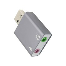 노트북 오디오 컨버터 USB 사운드카드 삼성 LG 맥북 이어폰 마이크 변환, 다크실버