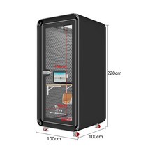 ASMR 녹음 접이식 피아노방음 가정용 부스 노래방 보컬 가정용방음부스 문 조립식 방음면, U