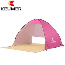 KEUMER-새로운 자동 포장 캠핑 텐트 UV 보호 팝업 비치 텐트 방수 야외 레크리에이션 관광 텐트 2020, 로즈 핑크, 중국