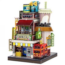 69피스 메탈퍼즐 - 월드 투어 재팬 밀크티 샵 3D메탈퍼즐 3D입체퍼즐 어른들의장난감 3D퍼즐 모형조립 입체퍼즐 키덜트 조립장난감 키덜트장난감 로봇