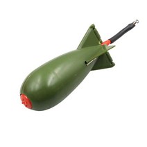 잉어 낚시 로켓 피더 스포드 폭탄 플로트 미끼 홀더 로켓 피더 펠렛 낚시 액세서리 17.5 cm 14.5 cm 10.5cm, S GreenS Green