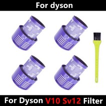 세척 가능 필터 hepa unit for dyson v10 sv12 cyclone animal absolute total clean 진공 청소기 필터 예비 부품 액세서리, 3개