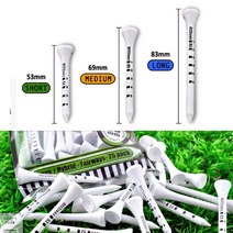 TPB968287ANY 비즈 골프티(소용량)-비거리 향상 안정된 스윙 나무티 마디별 높이 조절 가능, 크기/53mm