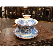 중국 보이차 개완 찻잔 200ml, 목단꽃 개완 200ml