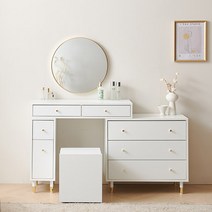 헤이몰리 앤의 시크릿 침실 도도 멀티 수납 화장대 세트, 월넛