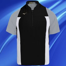 미즈노 MIZUNO 반팔 바람막이 8V8109 검정 땀복 야구복