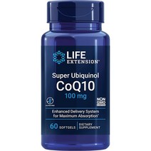 라이프익스텐션 슈퍼 유비퀴놀 CoQ10 100mg 소프트젤, 60개입, 1개