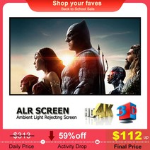 전동 스크린 프레임이 없는 CLR 안티 라이트 프로젝션 커튼 주변 광 차단 ALR 프로젝터 72 전동스크린설치방법 스크린 전동스크린 빔프로젝터스크린 전동스크린150인치 휴대용스크, 10.92 인치
