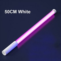 조도계 조도측정기 휘도계 디지털조도계 LED 채우기 라이트 사진 조명 스틱 RGB 램프 휴대용 충전 Selfie, 02 50CM White
