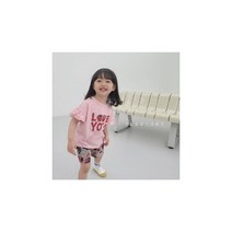 비비드키즈 더퍼니 러브티셔츠 - 핑크