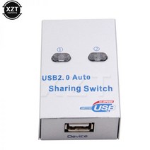 USB 2.0 허브 분배기 자동 공유 스위치 컴퓨터 주변 기기 2 PC 프린터 사무실 가정용, 01 Color as picture