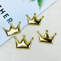 헤세드 DIY 왕관 초음파장식 리본재료 (4개), 골드