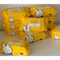 슈퍼대디 저자극 아기물티슈 소프트 캡형, 10팩, 4