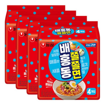 농심 배홍동 쫄쫄면 129g 4입 4개, 16개