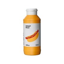 IKEA 마일드 머스타드 SENAP MILD 겨자씨로 만든 핫도그 소시지 햄버거 소스 등 - 다시 밀봉 가능한 500g 병