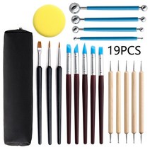 건담 공구 궁극니퍼 19Pcs 고분자 클레이 도구 공 스타일러스 도트 모델링 점토 조각 초보자를위한 도자기, 02 Set B