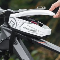 락브로스 프레임 탑튜브 로드 자전거 가방 휴대폰탈착 방수가방, 탑튜브백 (옐로우)