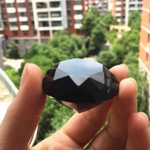 투명 크리스탈 다이아몬드 컷 유리 쥬얼리 문진 웨딩 장식 가정 선물 40mm 1개268121, Black