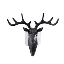 주얼리 진열대 보관 랙 1pcs 크리 에이 티브 벽 매달려 보석 홀더 키 홀더 목걸이 스토리지 홀더 빈티지 사슴 뿔 옷걸이 코트 벽 장식