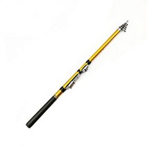 Telescopic 낚시대 스피닝 플라이 카본 파이버 페스카 3M 2.7M 2.4M 2.1M 1.8M 1.5M 여행용 미니 릴 시트, 2.4 m, CHINA, Yellow