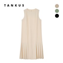 [TANKUS] 플리츠 장식 원피스