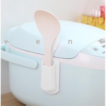 밥통 부착식 주걱 거치대 사각 밥주걱 홀더 조리주걱, 1개, 1밥주걱홀더-화이트