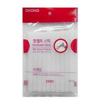 오공 핫멜트스틱 11mm 10개입/글루건/핫멜트/글루/스틱/접착/접착제/핫멜건/핫멜트건/핫멜트스틱/열접착, 1