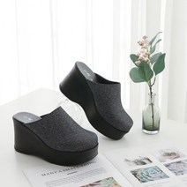 몰이즈펀 8.5cm 굽 높이 통굽스타일 여성 슬리퍼 미용실 슬리퍼 헤어샵 슬리퍼