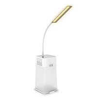 SK104 LED 스탠드 조명 블루투스 스피커 독서 무드등 휴대용 아웃도어 캠핑 등산 침실 MP3, 화이트