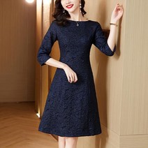 자가드원피스 전문점 특매 가을옷 심플 슬림 허리보정 셀럽 가볍게 사치한 A라인 4999022253