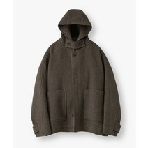 라퍼지스토어 울리치 오버핏 하프 후드 후디 후드티 맨투맨 코트 Check 브라운 Woolrich Overfit Half Hooded Coat