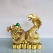 YCS1264 생기도자기 생기장식 황금뱀장식 닭띠 말편자 의미있는선물 해태상 금두꺼비 사자상 금거북이 코끼리상, 1.18x8x19xcm