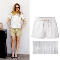 여성 반바지 데님 린넨 숏팬츠 와이드 카고 여름 대형 캔디 컬러 레이스 업 탄성 허리 편안한 얇은 짧은 바지 M-6XL