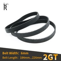 보드 바디 킥판 스킴 아쿠아 봉 2GT 고무 폐쇄 루프 타이밍 벨트 폭 6mm 길이 184 186 190 196 202 208 214 220 226mm GT2 드라이브 컨베이어 톱, 2GT-210+Belt Width 6mm 5pcs