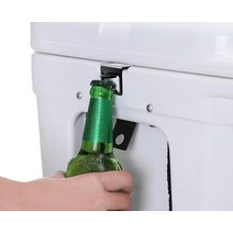Noa Store Yeti/RTIC 쿨러와 호환되는 병따개가 있는 쿨러 락 브래킷 등급 스테인리스 스틸(316L)으로 제작 (블랙)