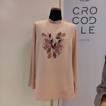 크로커다일레이디 반목 레이스가 포인트인 여성스런 티셔츠