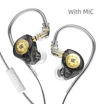 블루투스 이어폰 무선 c타입 골전도 게이밍 마이크가 포함된 유선 헤드폰 베이스 HiFi 이어폰 듀얼 드라이, 06 Clear Black with Mic