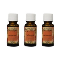 네츄럴스알케미 시더우드 퓨어 에센셜 오일, 15ml, 3개