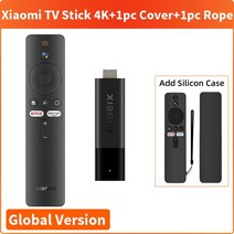 샤오미-Mi TV 4K 글로벌 안드로이드 쿼드 2GB 8GB 블루투스 구글 어시스턴트, 14.AU Plug - Add Black Cover