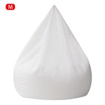 빈백소파 1인용 원룸레이지 소파 지퍼 클로저 호텔 라운지 거실 솔리드 의자 커버 흰색 콩 주머니 내부 라, 02 M