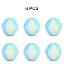 세탁소용 보풀제거기 니트 코트 가디건 가정용 애완 동물 헤어 리무버 세탁기에 대 한 6pcs 세탁 공 머리 포수 나일론 재사용 가능한 린트 세탁에 롤러, [03] skyblue white