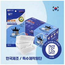 킹 비말차단용 숨좋은 덴탈마스크, 100매