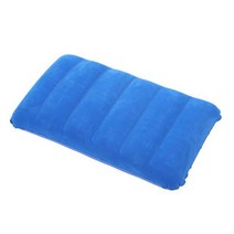 휴대용 접이식 양면 공기 팽창식 베개 여행 비행기 호텔 홈 베개, [01] 40X30cm, Hole blue