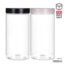 페트용기 팜스원형 1000ml 다용도 플라스틱 팜스용기, 1000ml 화이트캡 (1개)