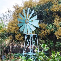 대형 바람개비 풍차 야외 정원 철제 조형물 카페 화단, 타입3 150cm + 그린